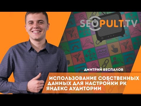 Использование собственных данных для настройки рекламных кампаний Яндекс Аудитории. Дмитрий Беспалов